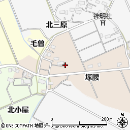 秋田県横手市杉目塚腰36周辺の地図