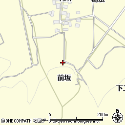 秋田県由利本荘市葛法前坂周辺の地図