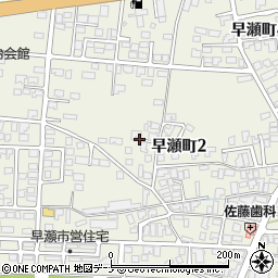 岩手県遠野市早瀬町周辺の地図