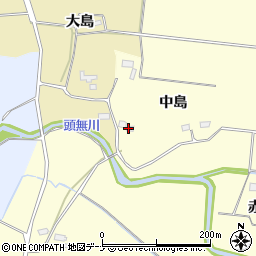 秋田県横手市下八丁（中島）周辺の地図