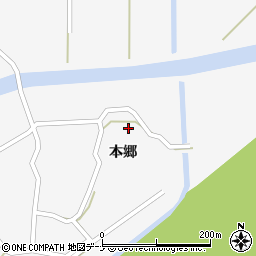 秋田県横手市大森町本郷周辺の地図