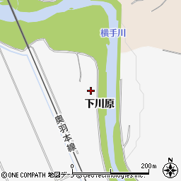 秋田県横手市睦成下川原周辺の地図