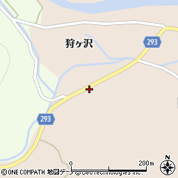 秋田県由利本荘市館狩ヶ沢周辺の地図