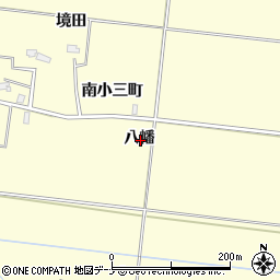 秋田県横手市下八丁八幡周辺の地図