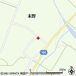 秋田県横手市大森町上溝末野74周辺の地図