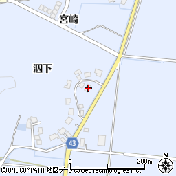 秋田県由利本荘市西目町沼田中谷地15周辺の地図
