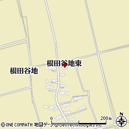 秋田県横手市大雄根田谷地東周辺の地図