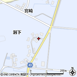 秋田県由利本荘市西目町沼田中谷地291周辺の地図