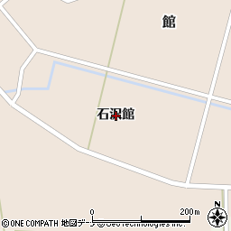 秋田県由利本荘市館石沢館周辺の地図