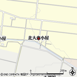 秋田県横手市上境北大倉小屋周辺の地図