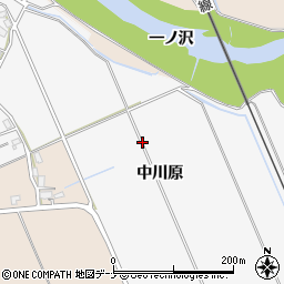 秋田県横手市睦成中川原周辺の地図