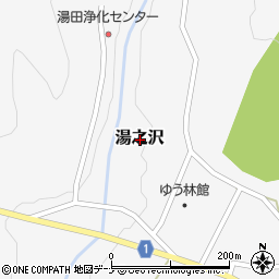 岩手県和賀郡西和賀町湯之沢周辺の地図