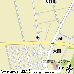 秋田県横手市大雄大谷地170周辺の地図
