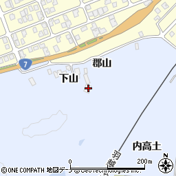 秋田県由利本荘市西目町沼田下山230周辺の地図