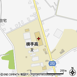 秋田県立横手高等学校周辺の地図