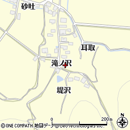 秋田県由利本荘市葛法滝ノ沢周辺の地図