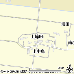 秋田県横手市下八丁上境田周辺の地図