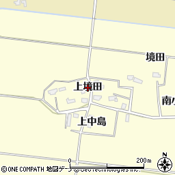 秋田県横手市下八丁（上境田）周辺の地図