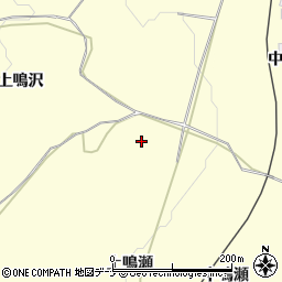 秋田県由利本荘市南福田上鳴瀬周辺の地図