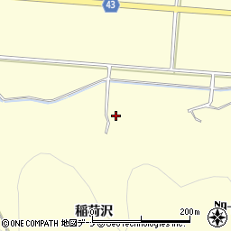 秋田県由利本荘市葛法稲荷沢周辺の地図