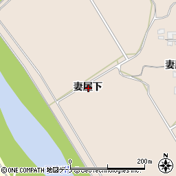 秋田県由利本荘市鮎瀬妻屋下周辺の地図