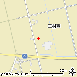 秋田県横手市大雄三村西周辺の地図