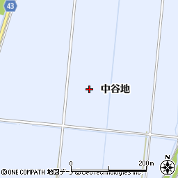 秋田県由利本荘市西目町沼田中谷地周辺の地図