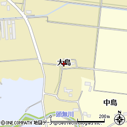 秋田県横手市下境（大島）周辺の地図