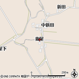 秋田県由利本荘市鮎瀬妻屋周辺の地図