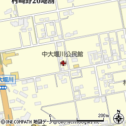 中大堰川公民館周辺の地図