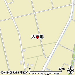 秋田県横手市大雄大谷地周辺の地図