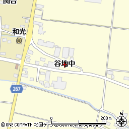 秋田県横手市上境（谷地中）周辺の地図