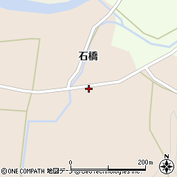 秋田県由利本荘市鮎瀬石橋周辺の地図