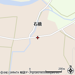 秋田県由利本荘市鮎瀬（石橋）周辺の地図