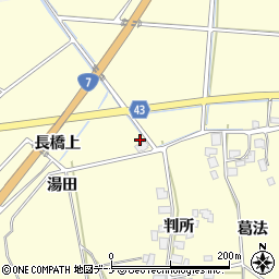 秋田県由利本荘市葛法長橋上6周辺の地図