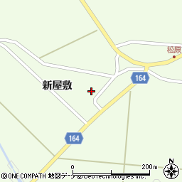 秋田県横手市大森町上溝新屋敷周辺の地図
