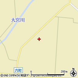 秋田県横手市大雄六町東周辺の地図