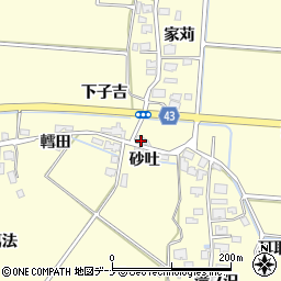 秋田県由利本荘市葛法下子吉113周辺の地図