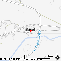 秋田県横手市杉沢鶴ケ首周辺の地図