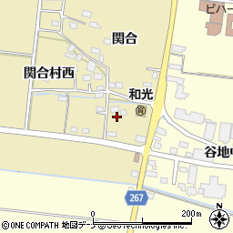 秋田県横手市下境関合南町周辺の地図