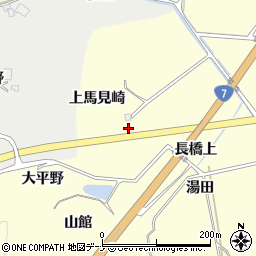 秋田県由利本荘市葛法上馬見崎周辺の地図