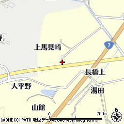 秋田県由利本荘市葛法（上馬見崎）周辺の地図