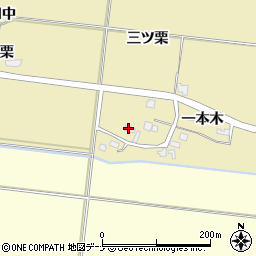 秋田県横手市下境三ツ栗28周辺の地図