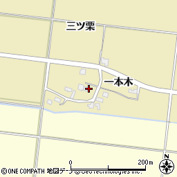 秋田県横手市下境上三ツ栗周辺の地図