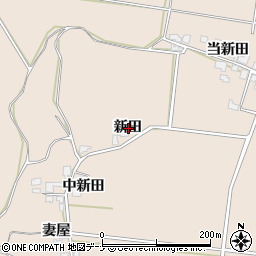 秋田県由利本荘市鮎瀬新田周辺の地図