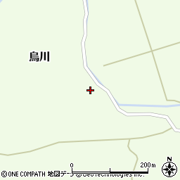 秋田県由利本荘市烏川（上烏川）周辺の地図