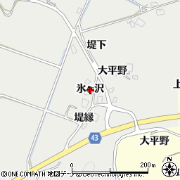秋田県由利本荘市船岡（氷ヶ沢）周辺の地図