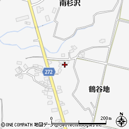 秋田県横手市杉沢鶴谷地周辺の地図