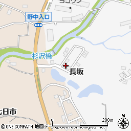 秋田県横手市睦成長坂周辺の地図