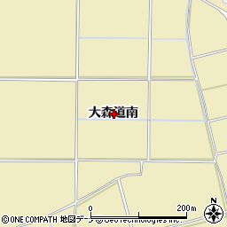 秋田県横手市大雄大森道南周辺の地図